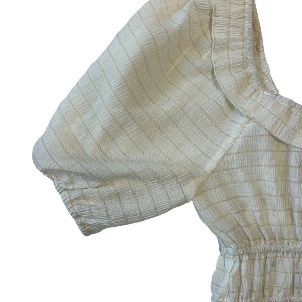 Anthropologie Puff Sleeve Smocked Milkmaid Top Size S - Picture 6 of 8